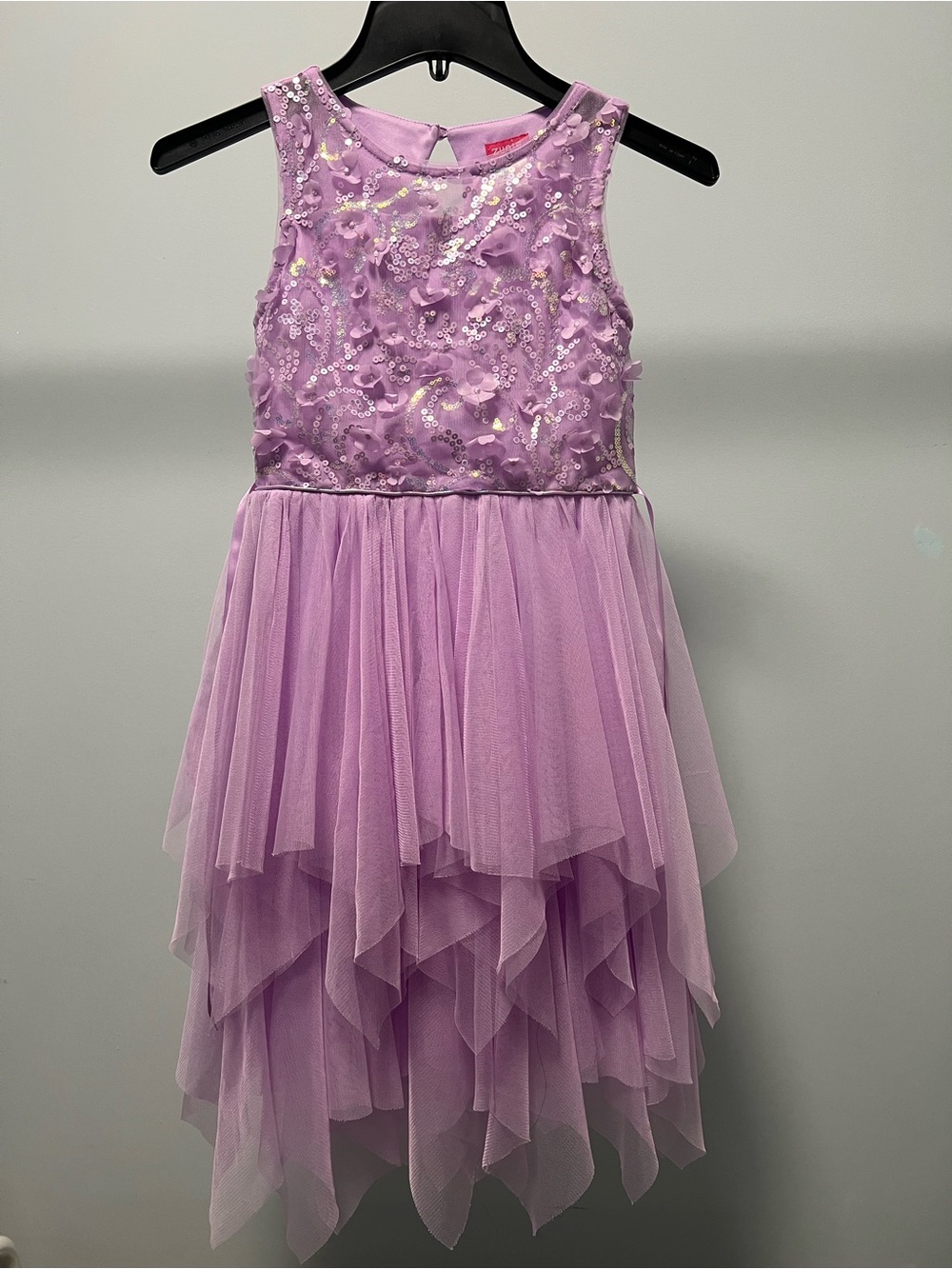 Zunie Girl Lavender Sequin Tulle Dress